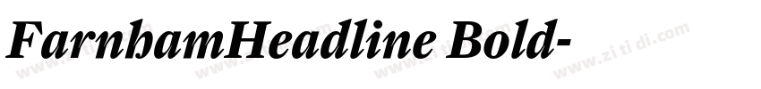 FarnhamHeadline Bold字体转换